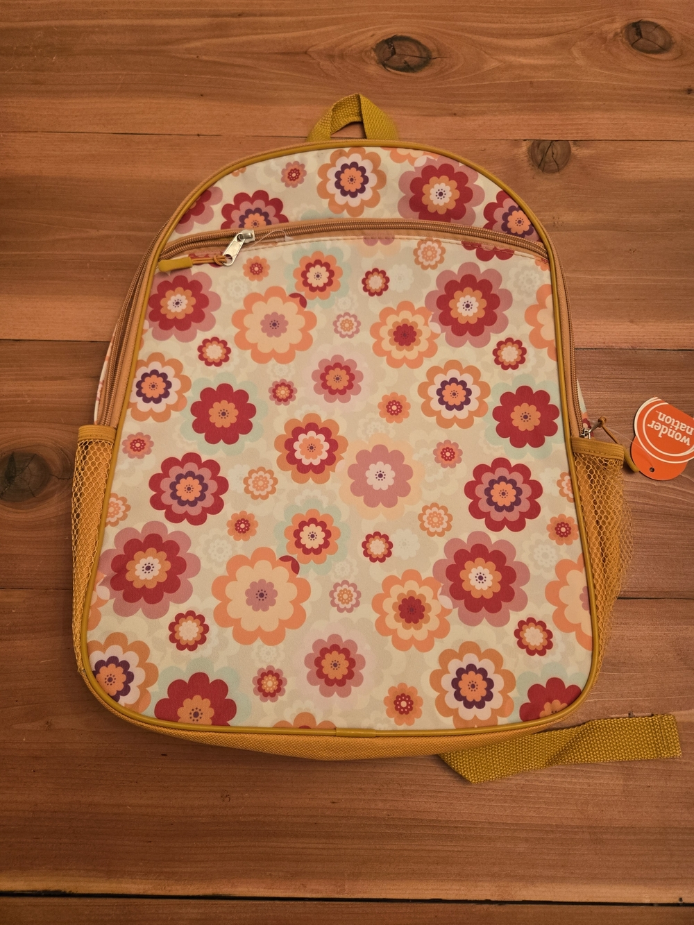 Wonder Nation Girls' 16" Backpack - Flower Design NWT